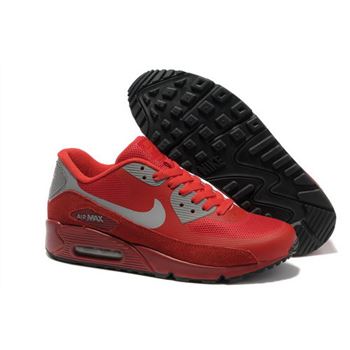 Nike Air Max 90 Hyperfuse Unisex Red Gray Running Shoes Online